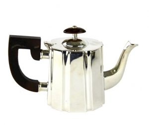 small tea pot Royal family style w/ wood knob, art 0123200