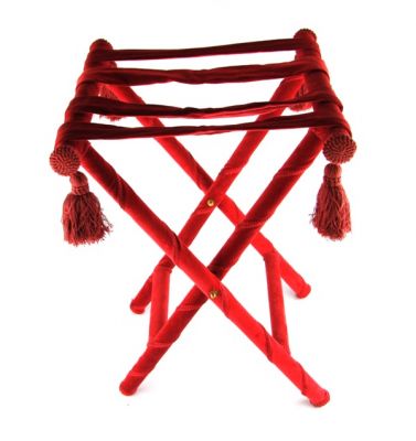 table pliant - red coloured velvet, art 04101BX
