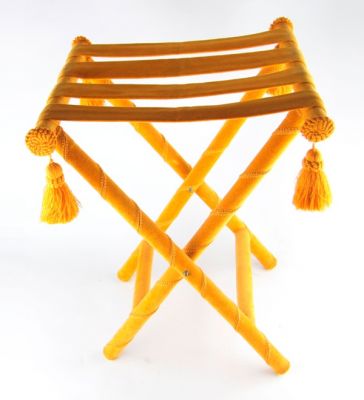 table pliant  golden coloured velvet, art 04101OR