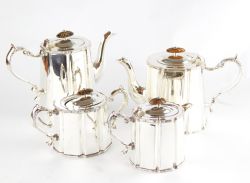tea and coffee engraved set (4pieces), art 0216300