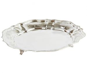 shaped round tray with feet cm 45, art 0369300