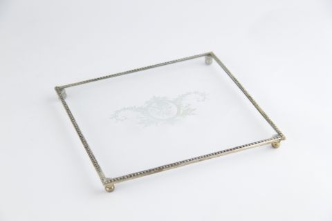 tray-trivet crystal and sheffield, art 0409400