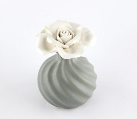 rose shaped fragrance diffuser - gray, art 0890012