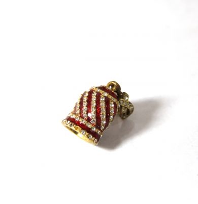 small pendant with red S. Pietroburgo style bell, art 076850R
