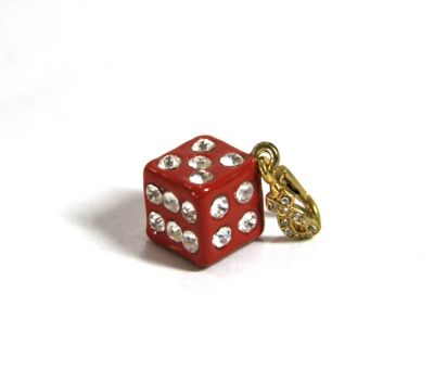 red good-luck charm dice, art 076890R