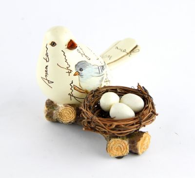 bird with nest and egg, art 8900707