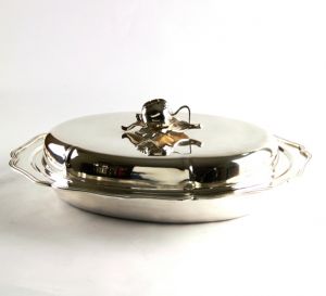 Oven dish holder with lid, art 017170A
