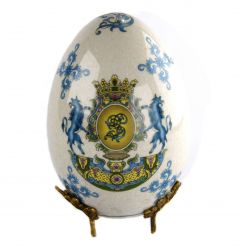 medium sized egg with stand in bronze - "caterina de'Medici", art 0681200