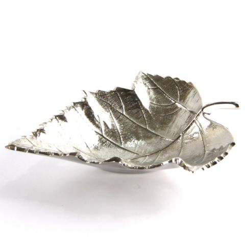plane tree leaf tray in light alloy 24x19 cm, art 9713203