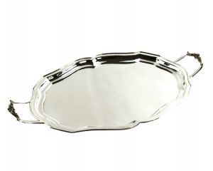 shaped tray with floreal handles, art 0132000