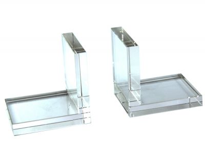 set of 2 crystal bookends, art 0482700