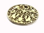 revolving wooden enameled tray white and gold, art 0560303