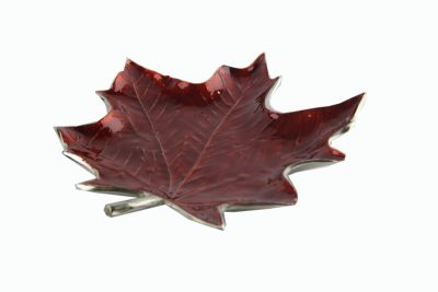 red plane tree leaf in light alloy, art 9716206