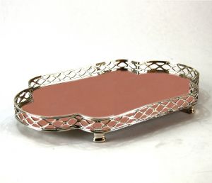 shaped tray with suede, art 039860C