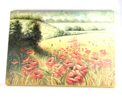 landscape with poppies, art 9800137