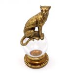 gold panther left side on crystal sphere Art Gallery Collection, art 0870197
