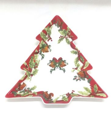 Tree shaped plate "Christmas Carol", art 9810314