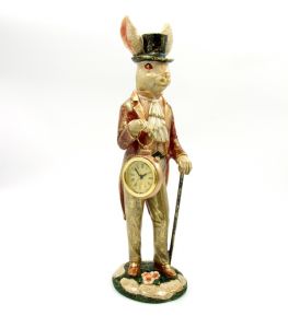 Rabbit with clock and stick, art 0870418