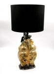 golden resin lamp with florentine lily, art 0870573