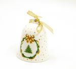 porcelain small bell "Gold Christmas", art 9810415