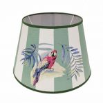 green stripes lampshade with parrot cm 40, art 0549506