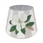 gray stripes lampshade with camellia cm 40, art 0549507