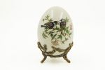 floreal decoration egg with bronze basement and birds, art 0655600