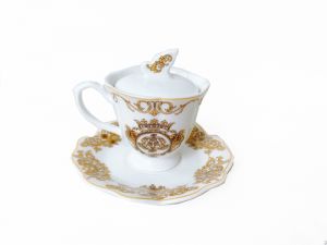 coffee moka with lid set of 2 "Blanche Royal", art 0721223