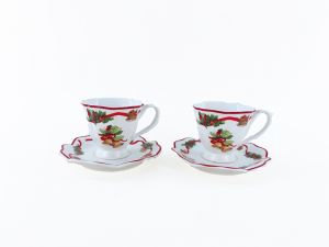 "christmas whishes"  2 pcs set coffee cup, art 9810601