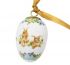 "spring easter" small egg with bunny and flowers, art 9812140