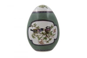 medium egg with floreal decoration and birds cm 15, art 0691521