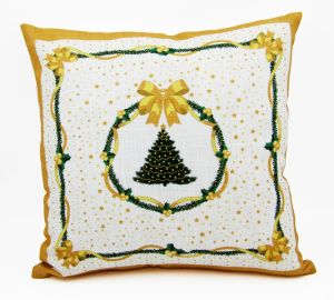 cushion "Gold Christmas " 40x40 CM with filler, art 0859140