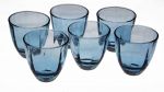 6 pcs set water glasses blu color, art 0474513