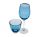 6 pcs set wine goblets blu color, art 0474613