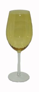 6 pcs set wine goblets amber color, art 0474812