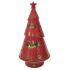 Albero di Natale Rosso con candela "Christmas Dinner Night" h 31x15,5cm, art 0713803