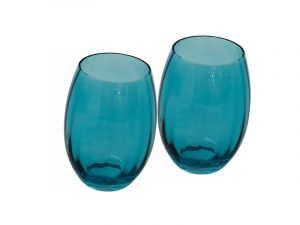 2 pcs set water glasses light blue color, art 0475702