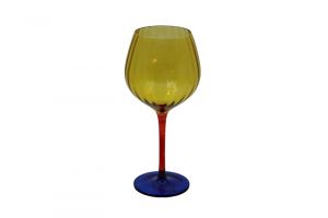 2 pcs set wine goblets amber-blue- red color, art 0475801