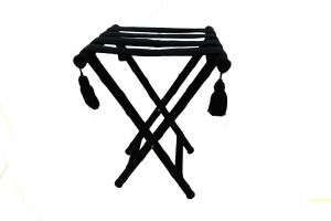 table pliant - black coloured velvet, art 04101BLACK