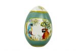 Large size classical egg with Parrots and leaves cm 20, art 0672000