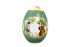 Medium size classical egg with Parrots and leaves cm 15, art 0672001