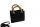 BLACK LEATHER BAG WITH BAMBOO HANDLES WITH SUMMER RAFFIA, art 0780315N