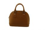 Katharine leather cognac color handle bag with belt, art 0780322CO