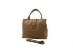 Emilie bag - leather powder color with gold closing, handles and belt, art 0780343CI