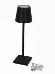 LAMPADA RICARICABILE USB NERA senza paralume (NO SHEFFIELD), ART 0540101A